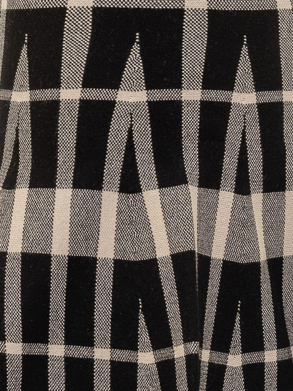 Gonna nera plissettata a quadri 3941MDD190257775 99 MSGM 