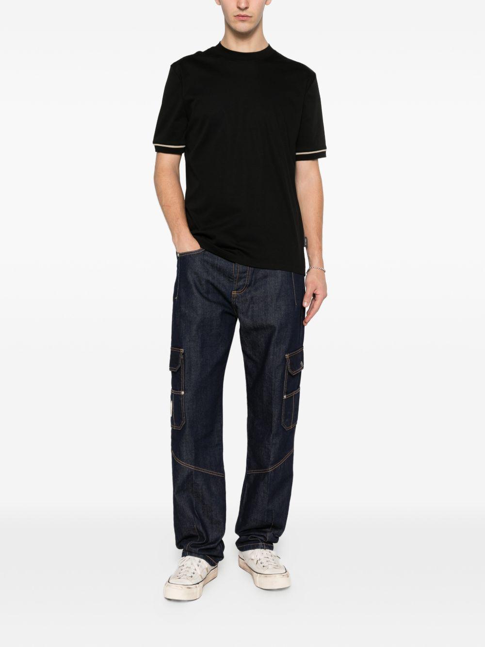 T-shirt in cotone girocollo XM4292 NERO YES LONDON 