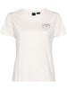 T-shirt Nambrone bianco latte mini logo strass