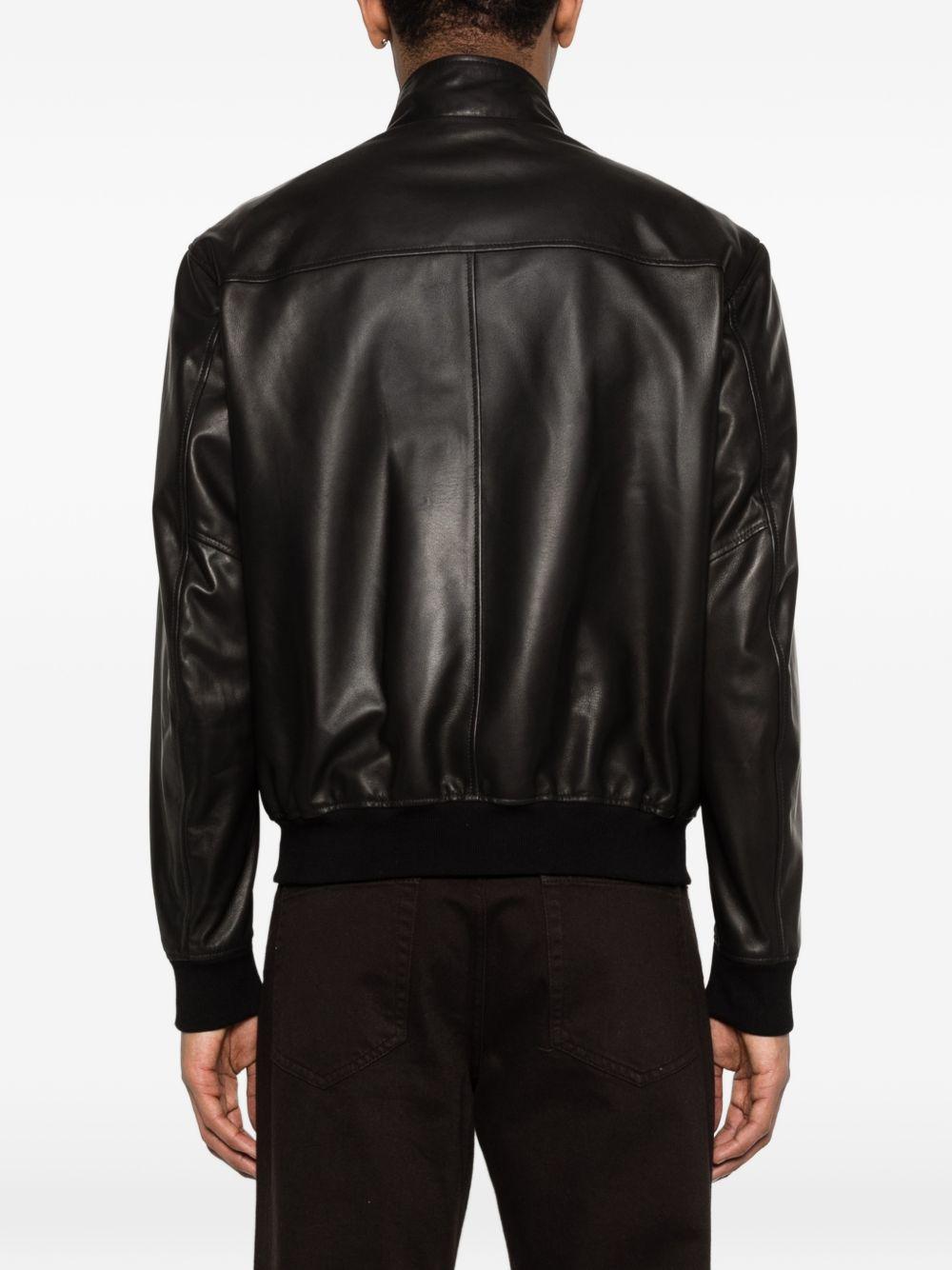 Giacca bomber in pelle di agnello ICECHE2602 NERO TAGLIATORE 