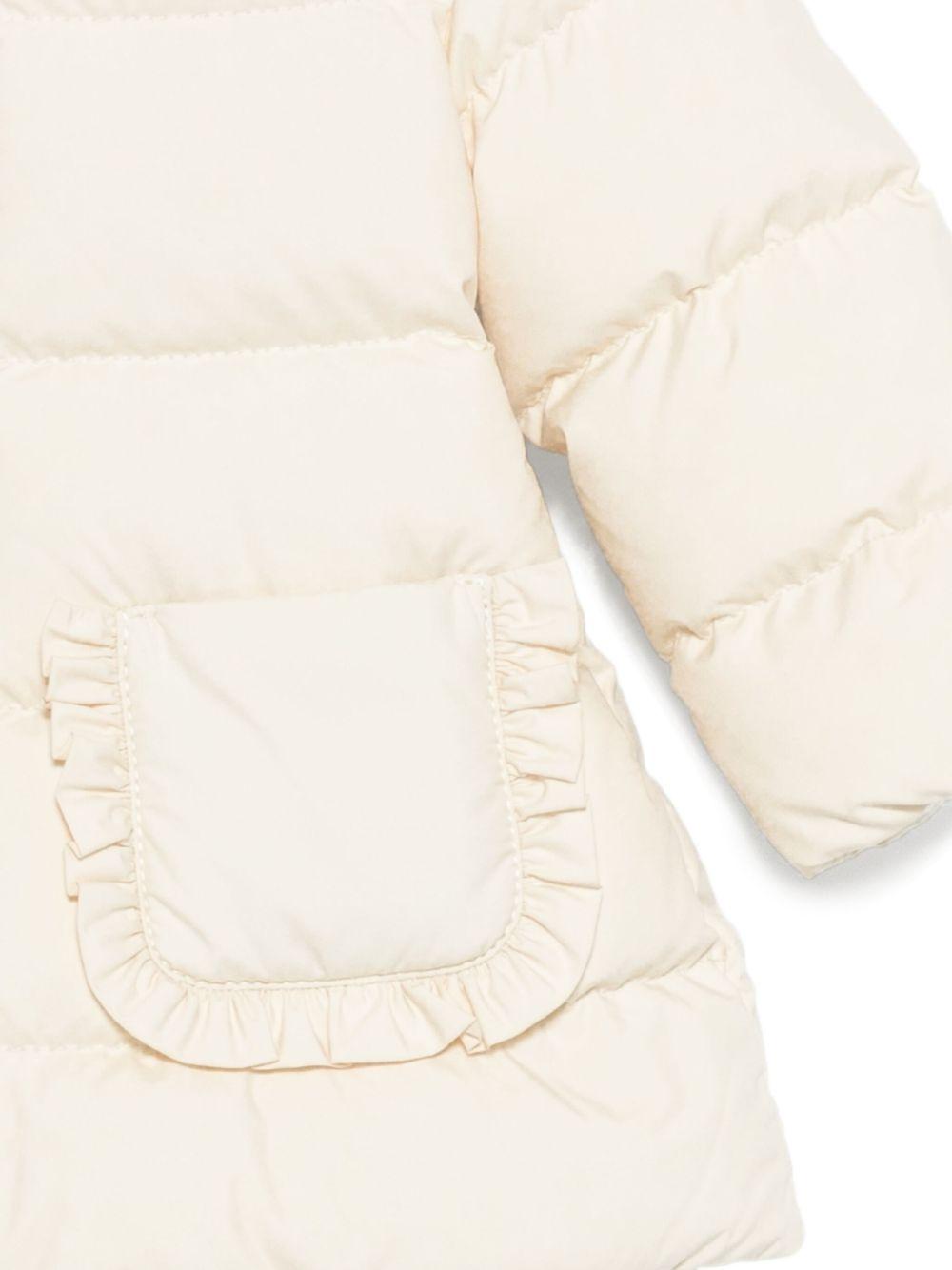 Giacca Trapuntata Beige con Cappuccio e Zip K29511C00001597YW 041 MONCLER KIDS 