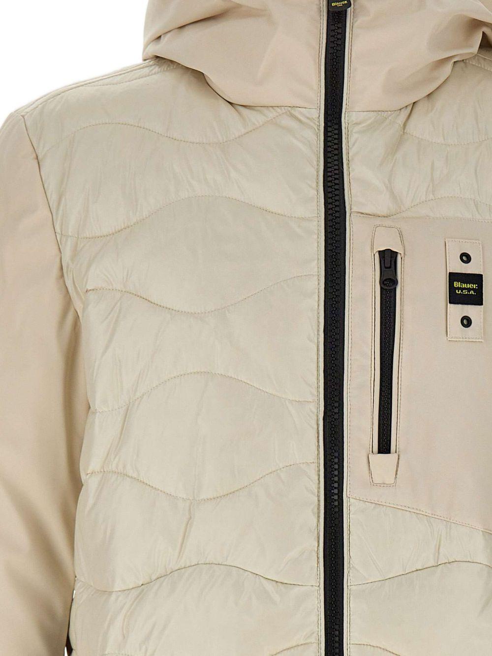 Piumino Albert con cappuccio colori neutri 25WBLUC08078006355 129 BLAUER 