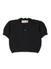 T-shirt in maglia con logo all-over