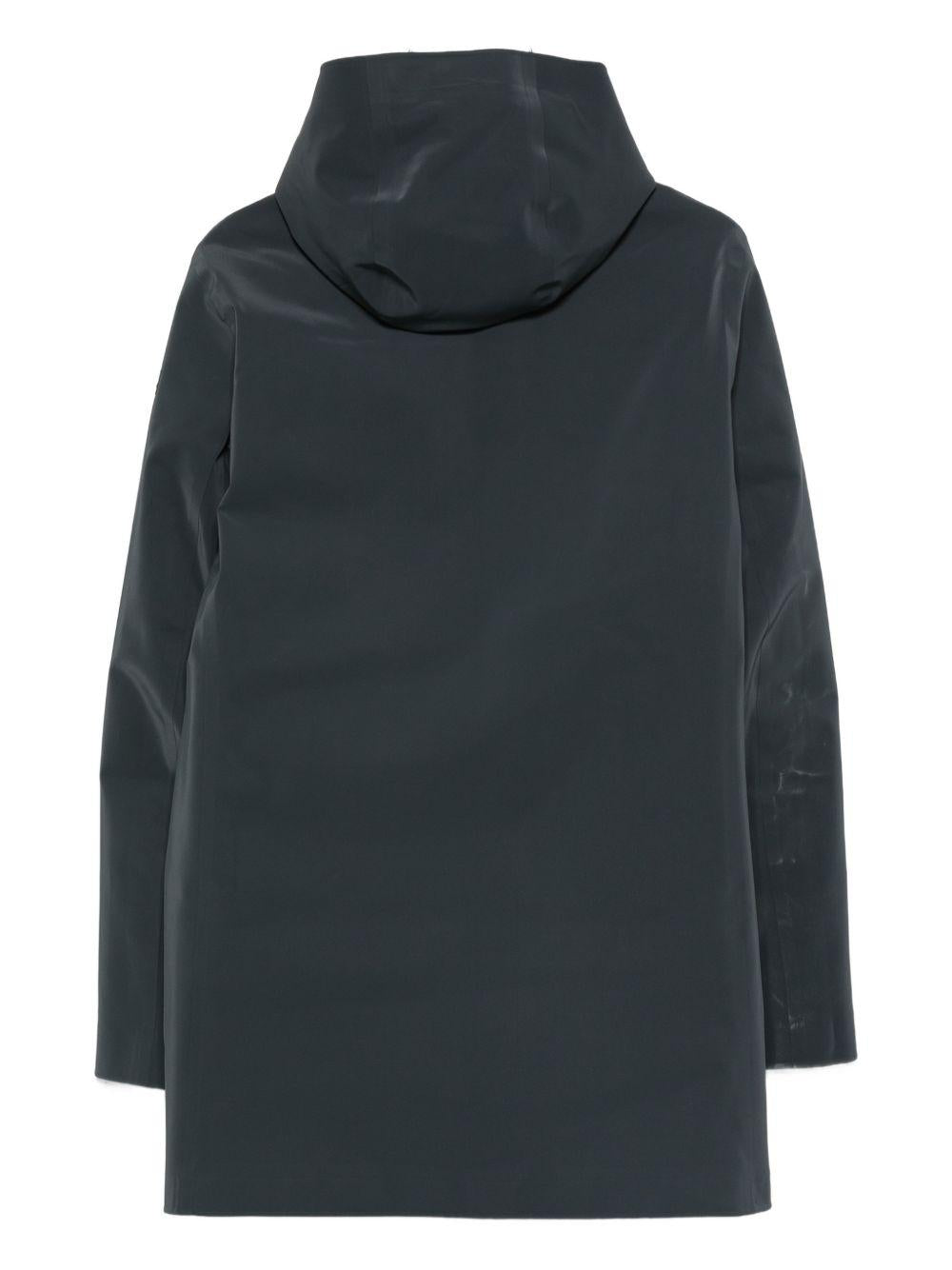 Cappotto grigio scuro imbottito con cappuccio W25012 11 RRD 