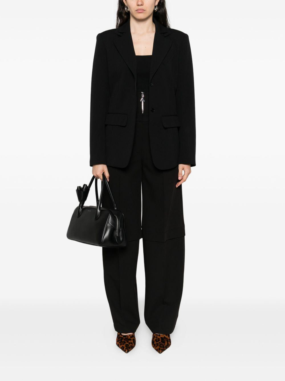 Pantaloni neri a strati 2P1706A498 K103 PATRIZIA PEPE 