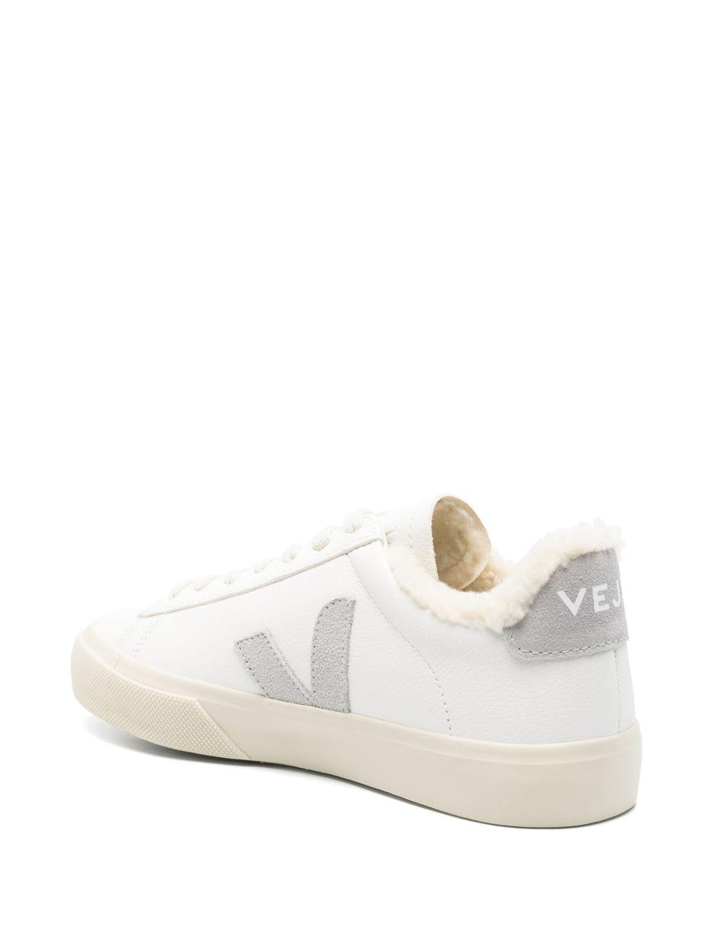 Sneakers in Pelle con Fodera Shearling CW0520571 BIANCOGRIGIO VEJA 