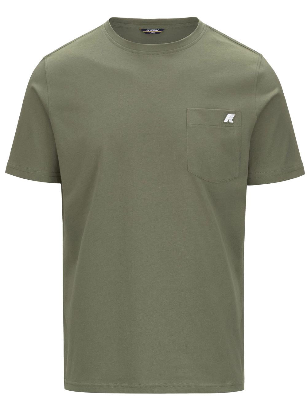 T-shirt sigur verde militare K31368W V15 K-WAY 