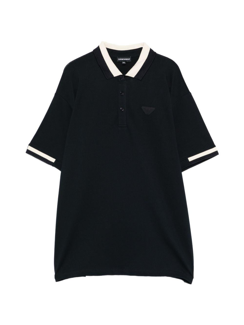 Polo a maniche corte con dettagli a contrasto EB001316AF16641 UB118 EMPORIO ARMANI KIDS 