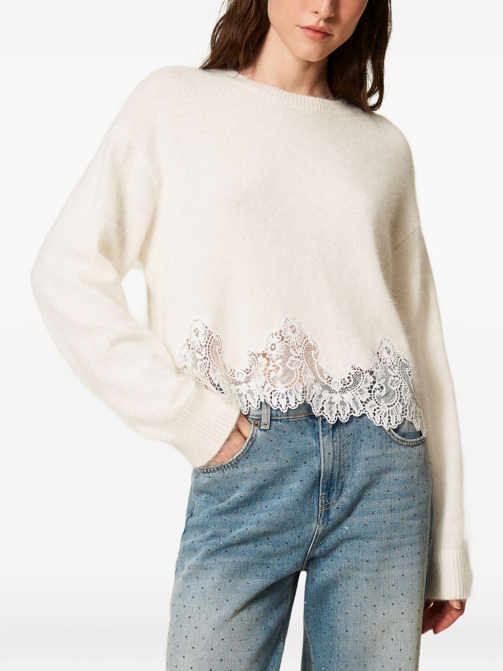 Maglia con Girocollo con Pizzo 252TT3381 00282 TWINSET 