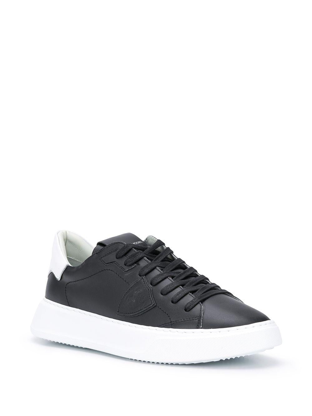 Sneakers Temple Veau in pelle con tallone a contrasto BTLU V002 PHILIPPE MODEL 