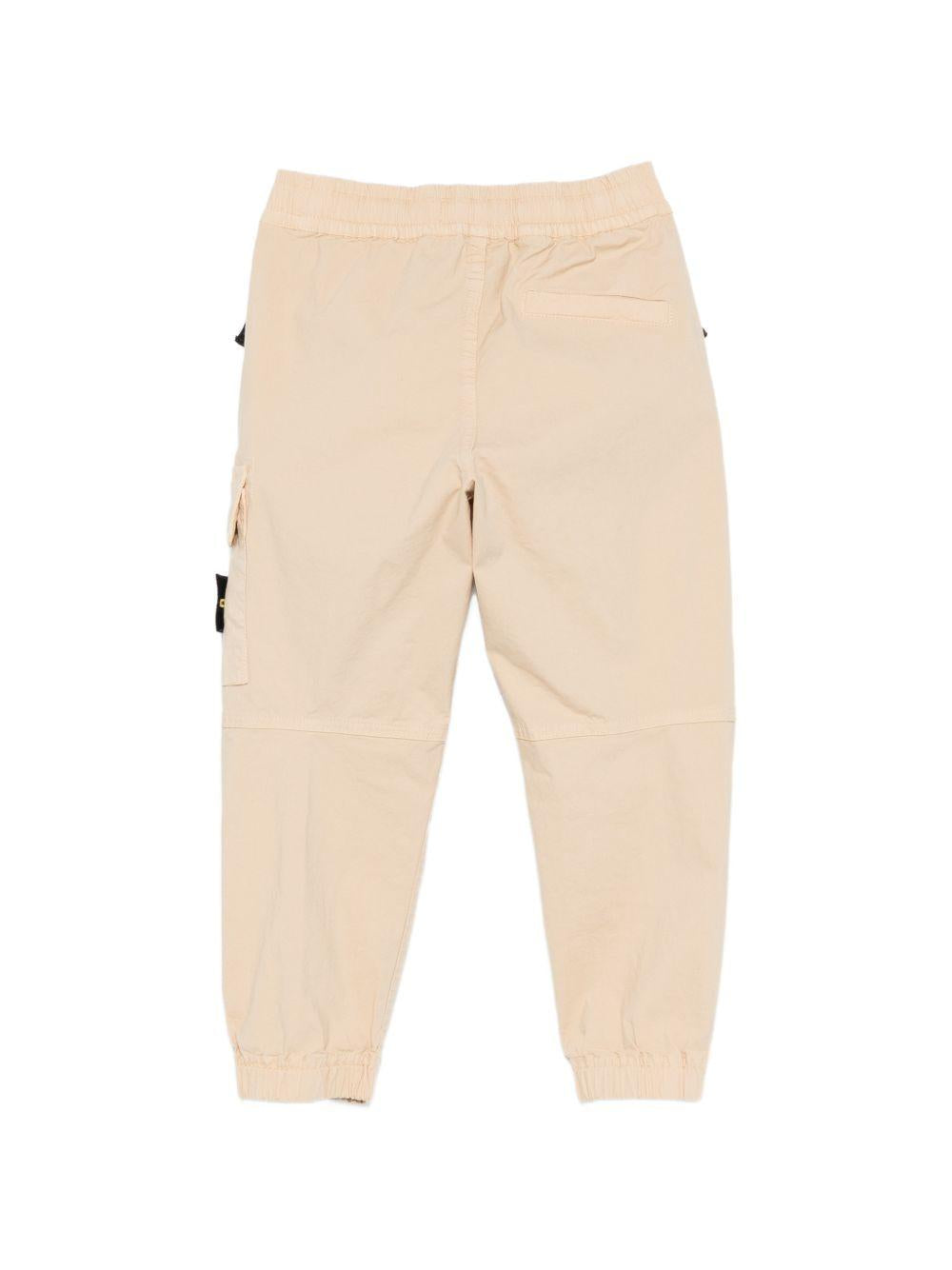 Pantaloni cargo in cotone con cintura elastica L1S163100003S0001 V0090 STONE ISLAND KIDS 