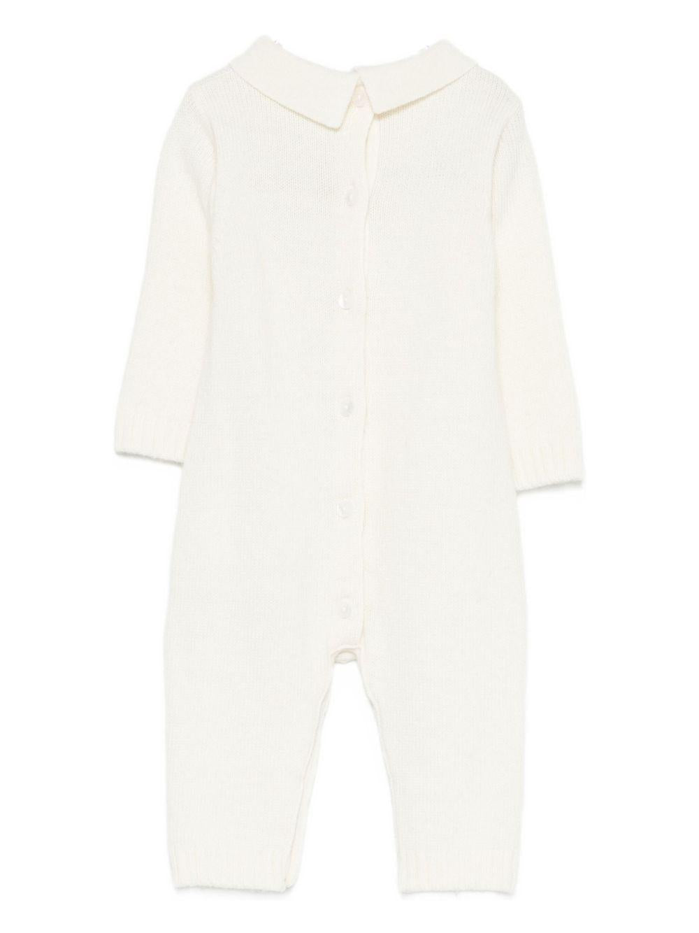 Tutina con ricamo CON0450 BIANCO NANAN KIDS 
