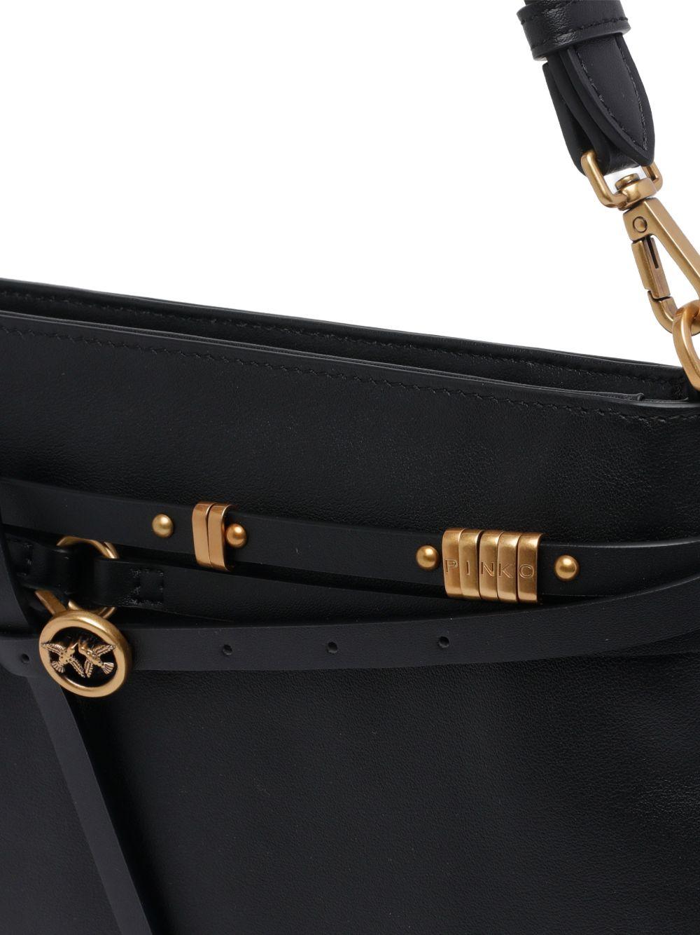 Borsa a spalla con borchie dorate 106176A0QO Z99Q PINKO 