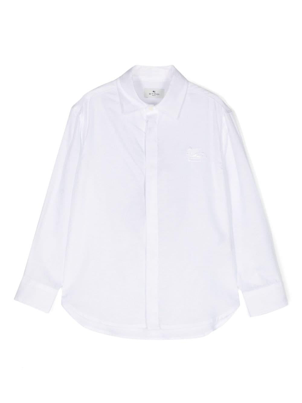 Camicia bianca ricamo Pegaso GV5P00P0446 100 ETRO KIDS 