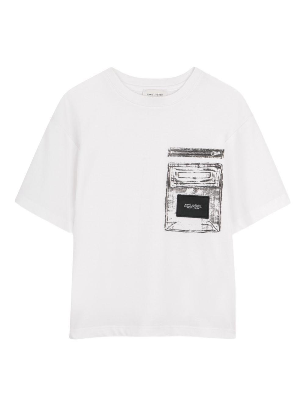 T-shirt in cotone con stampa a cassetta W60846 10P MARC JACOBS KIDS 