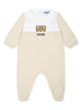 Tutina a calzino  beige-bianca mini teddy