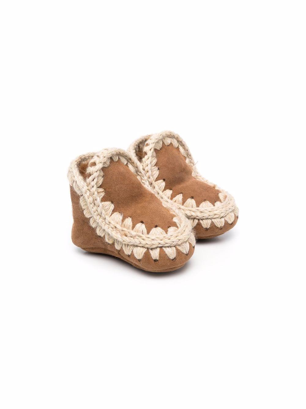Stivaletti neonata cognac Eskimo Infant lana