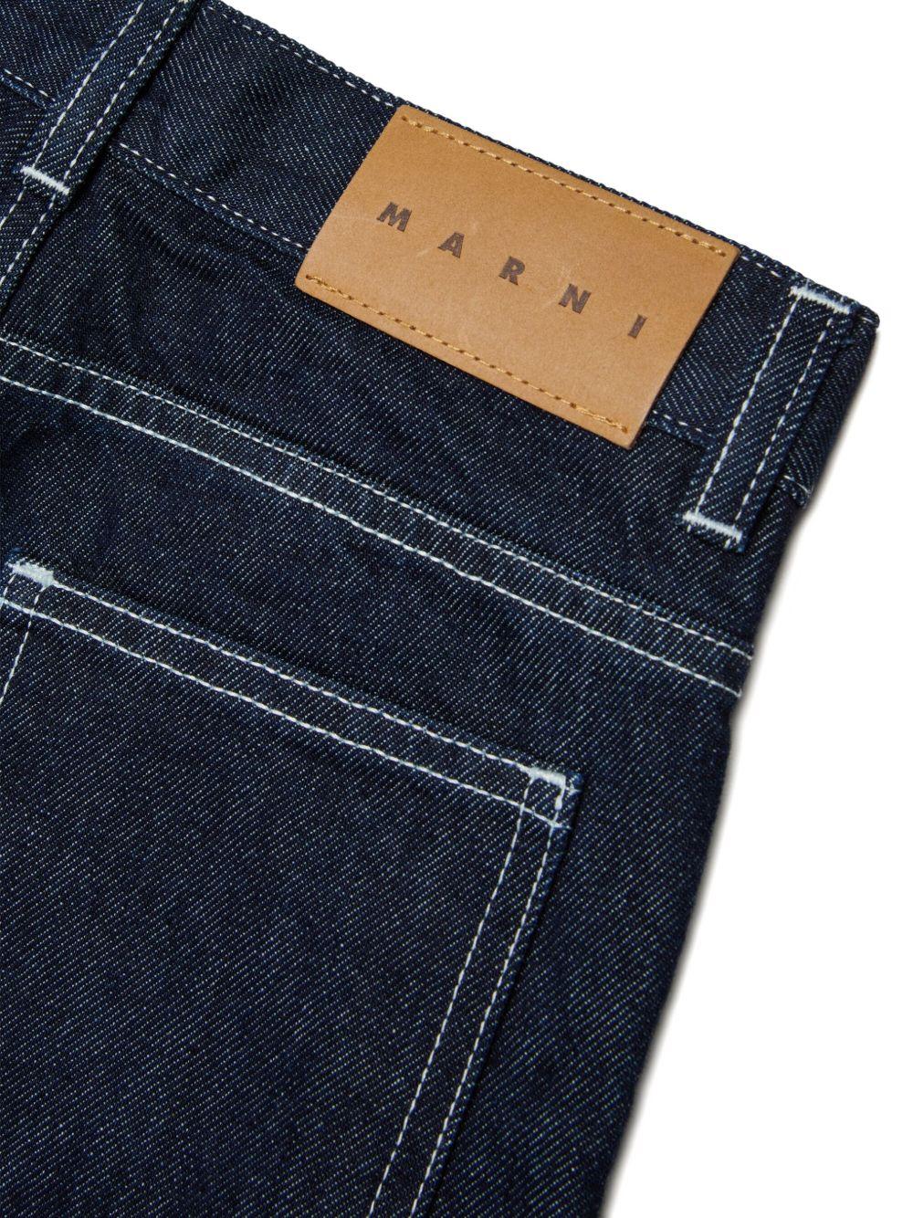 Jeans con risvolti a gamba dritta M01706M00WH 0M01 MARNI KIDS 