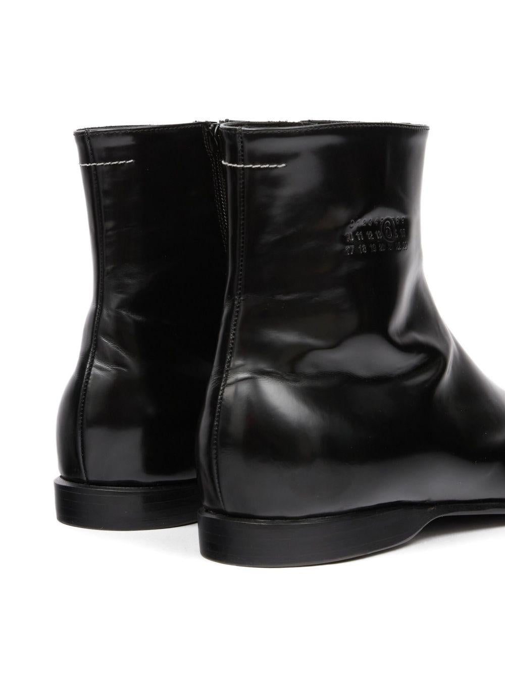 Stivaletti in pelle con zip posteriore SH1WU0013P7137 T8013 MM6 MAISON MARGIELA 