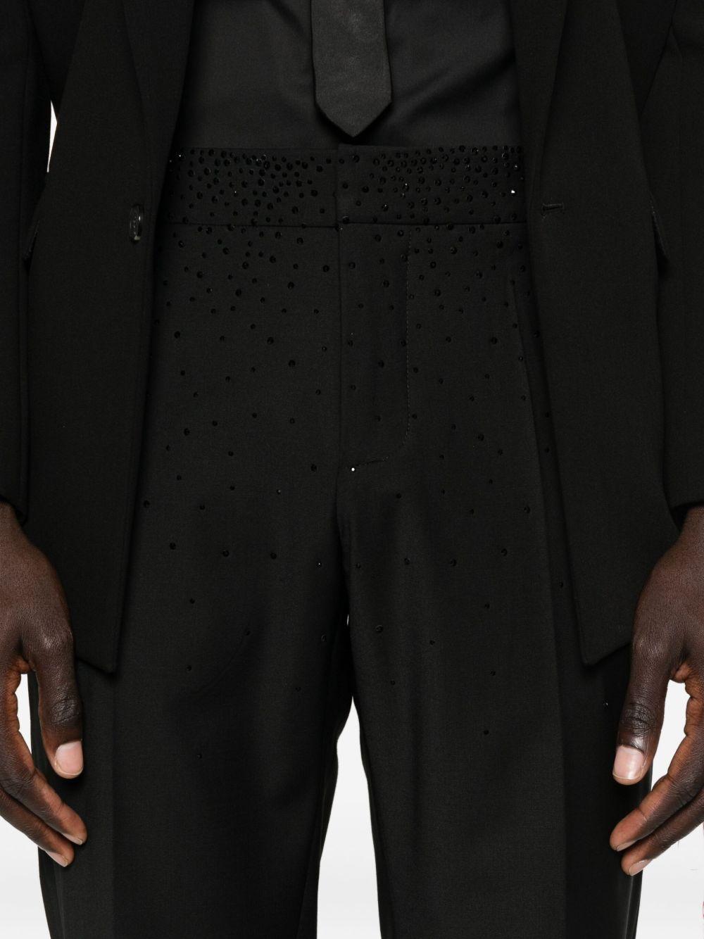 Pantaloni neri slim con strass 5PA225A685 K102 PATRIZIA PEPE 