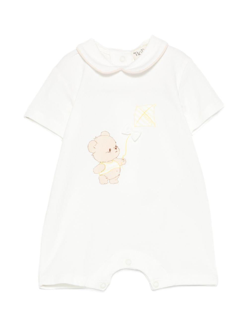 Tutina in cotone con colletto Peter Pan E26013 BIANCO NANAN KIDS 