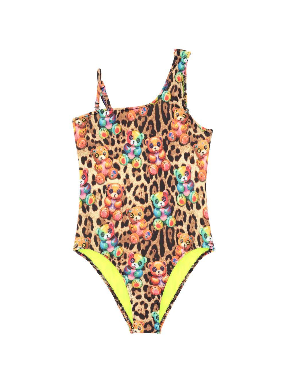 Costume intero con stampa leopardata e orsetti S6BKJGSM234 140 BARROW KIDS 