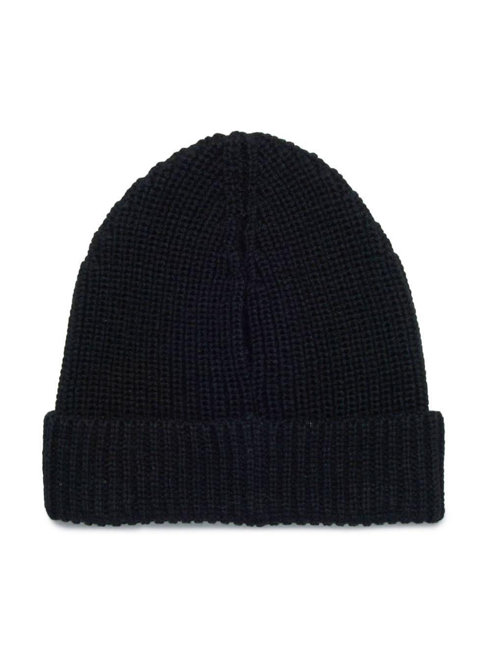 Cappello nero in maglia targhetta logo MX0096MX048 MX900 MAX&CO. KIDS 