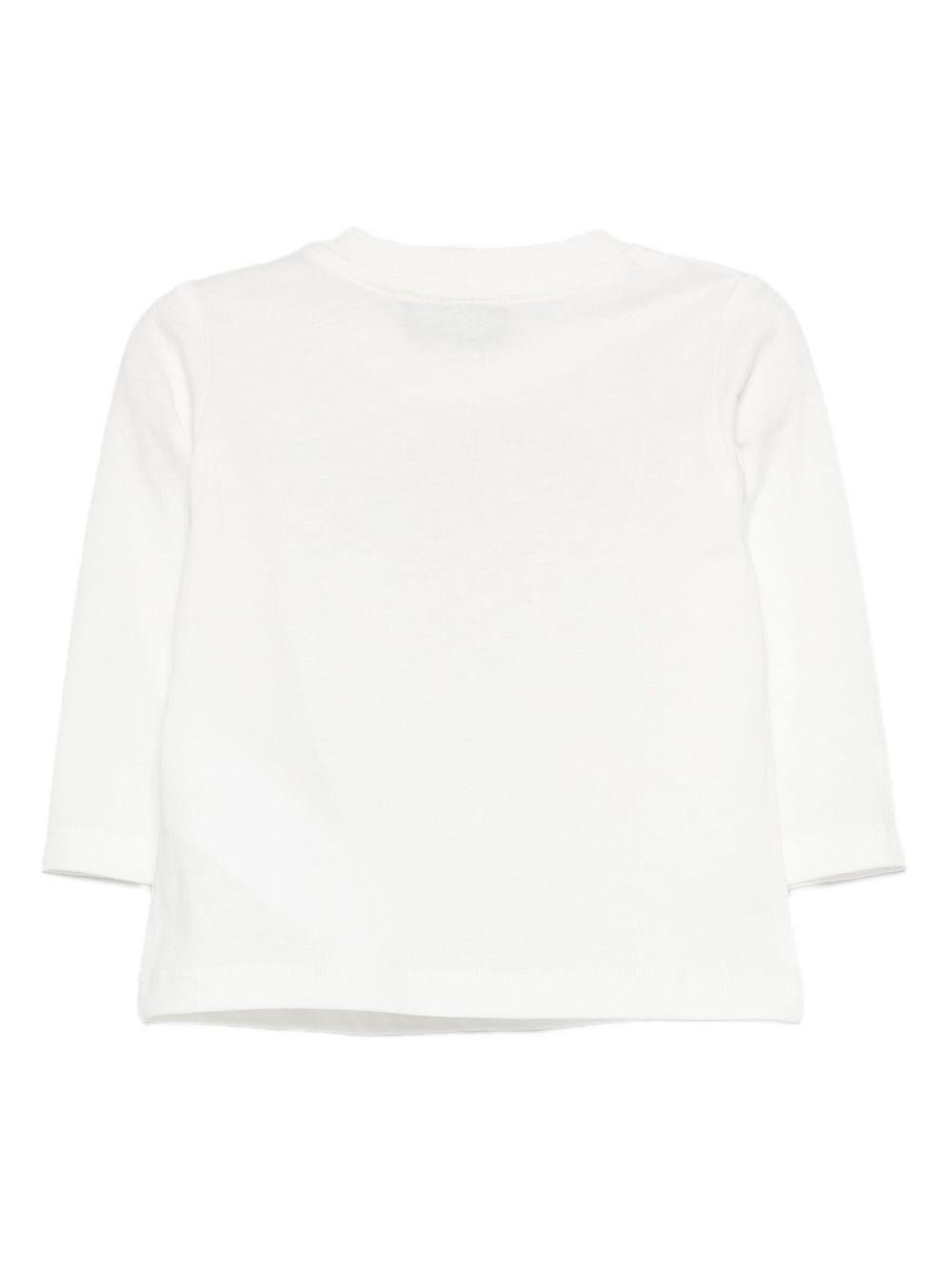 Top a Maniche Lunghe con Stampa Teddy Bear MZO00RLAA10 10063 MOSCHINO KIDS 