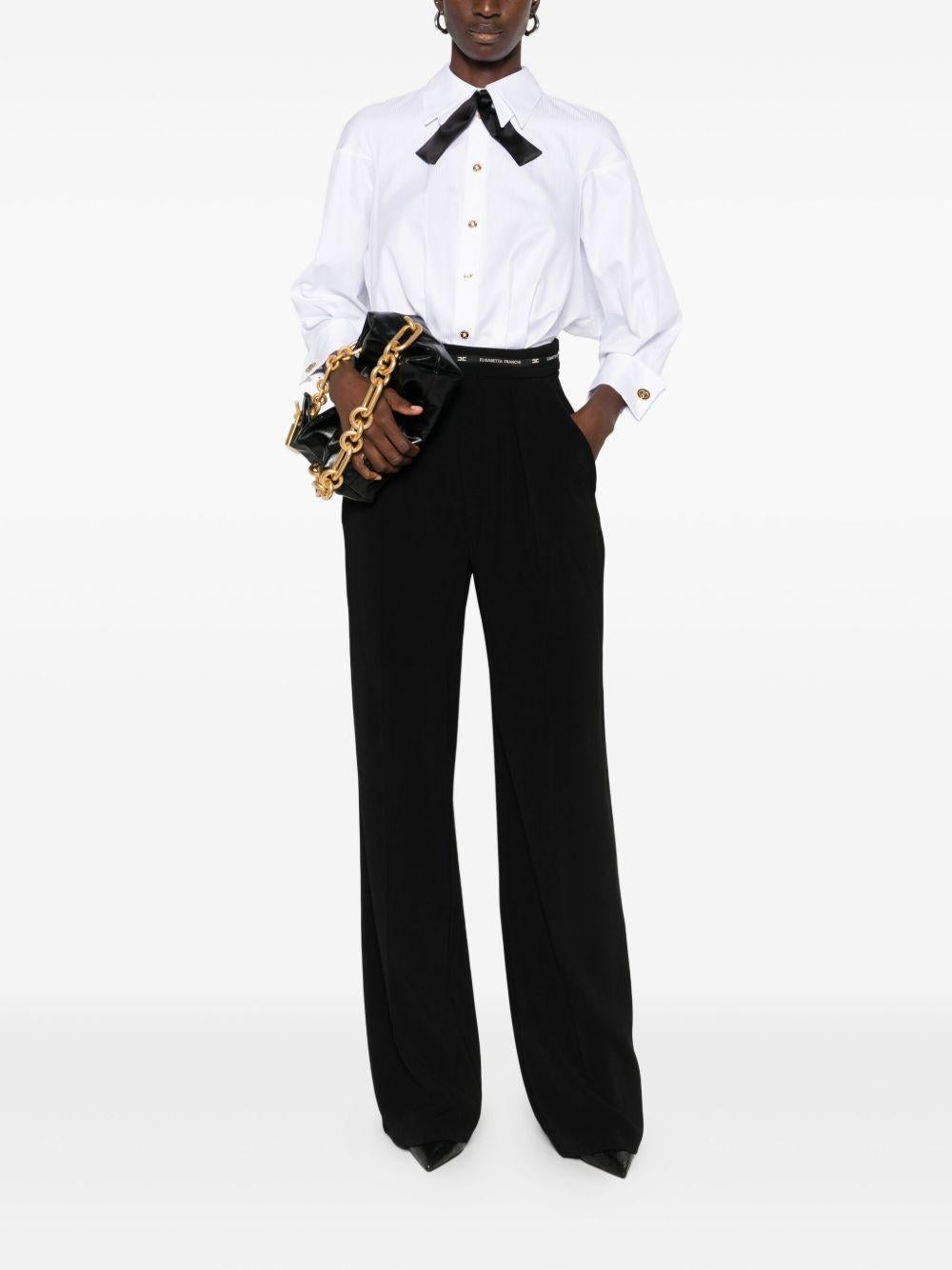 Tuta Intera Bianca con Fiocco e Pantaloni Plissettati TU05656E2 221 ELISABETTA FRANCHI 