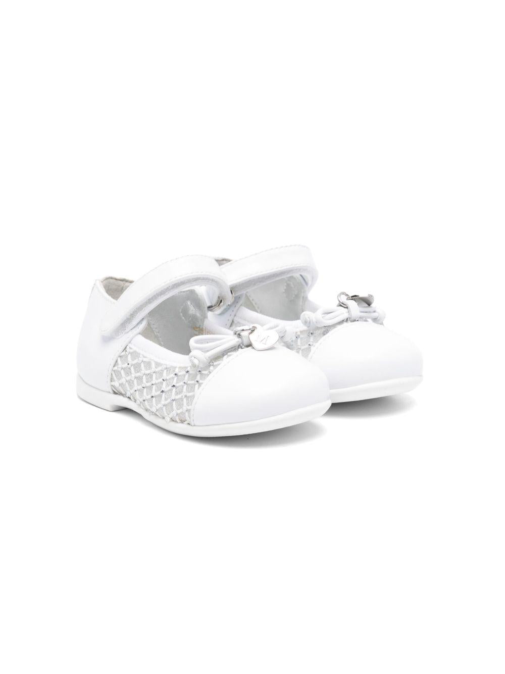 Ballerina bianca con inserti in rete