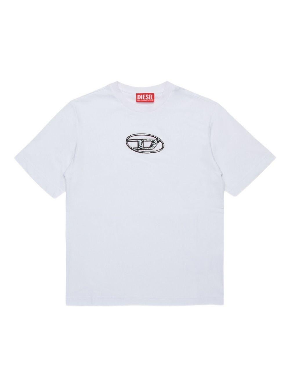 T-shirt a Maniche Corte con Girocollo J02471KYAUN K100 DIESEL KIDS 