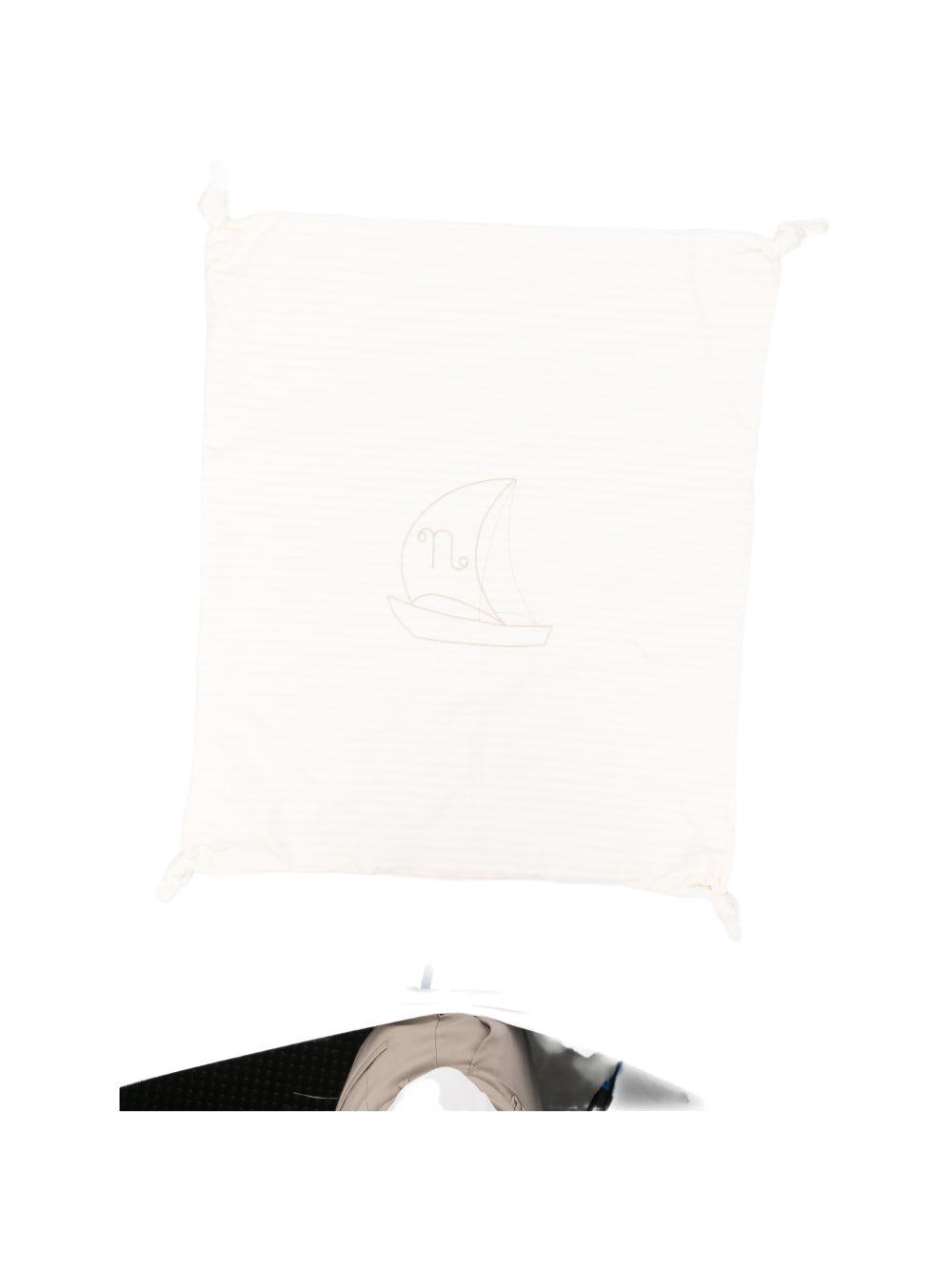 Fascia per capelli in cotone a righe con nodo E26108 BEIGE NANAN KIDS 
