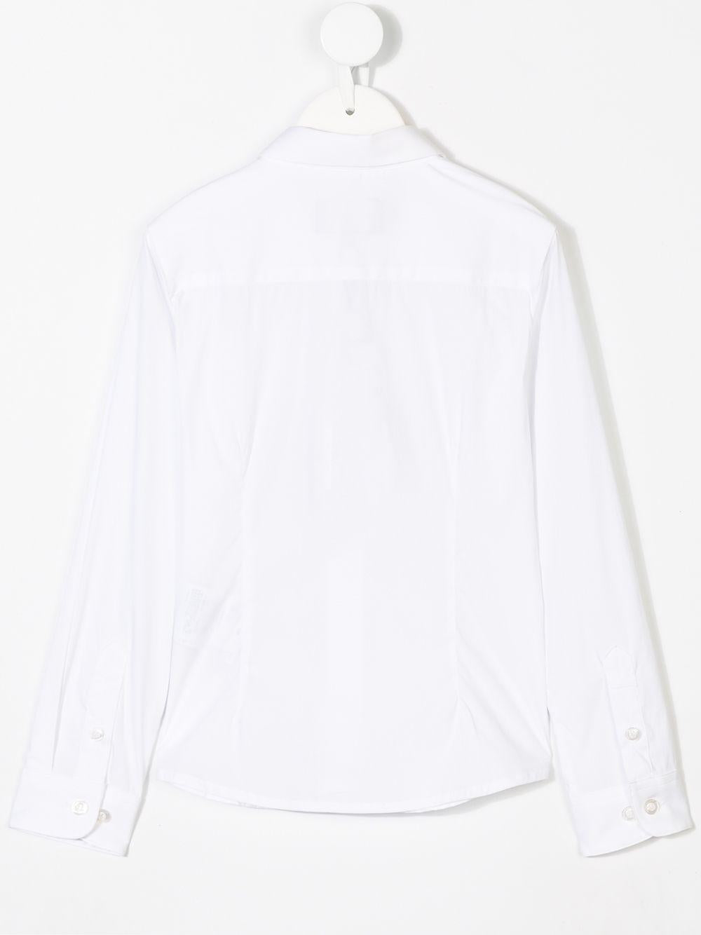 Camicia basic in tinta unita bianca