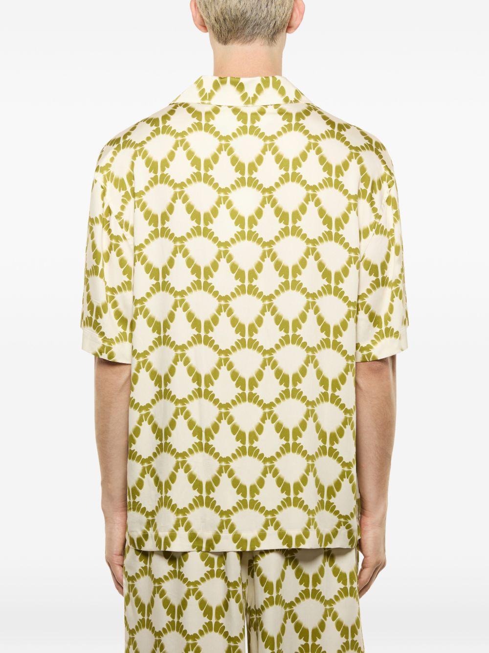 Camicia a maniche corte con stampa geometrica S6LAMASI076 036 LANEUS 