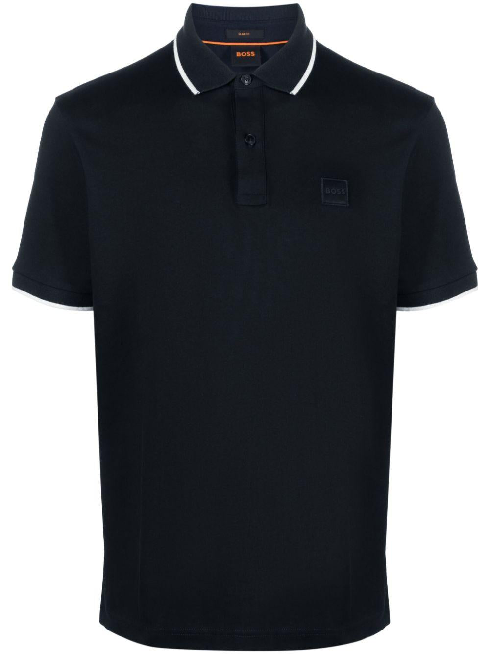 Polo passertip blu notte logo ricamo 50507699 404 BOSS 