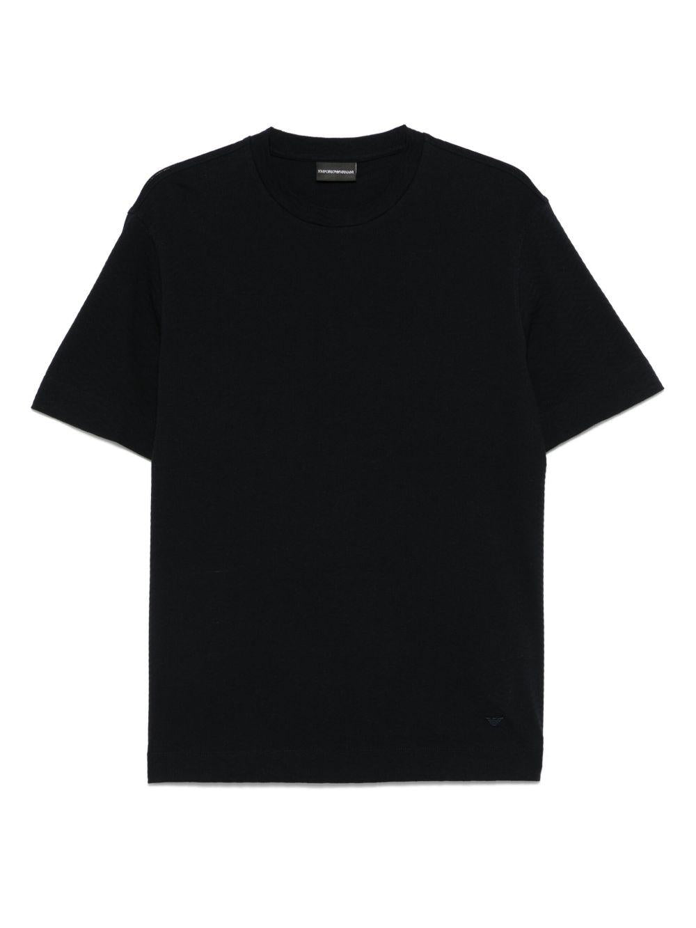 T-shirt blu texturizzata