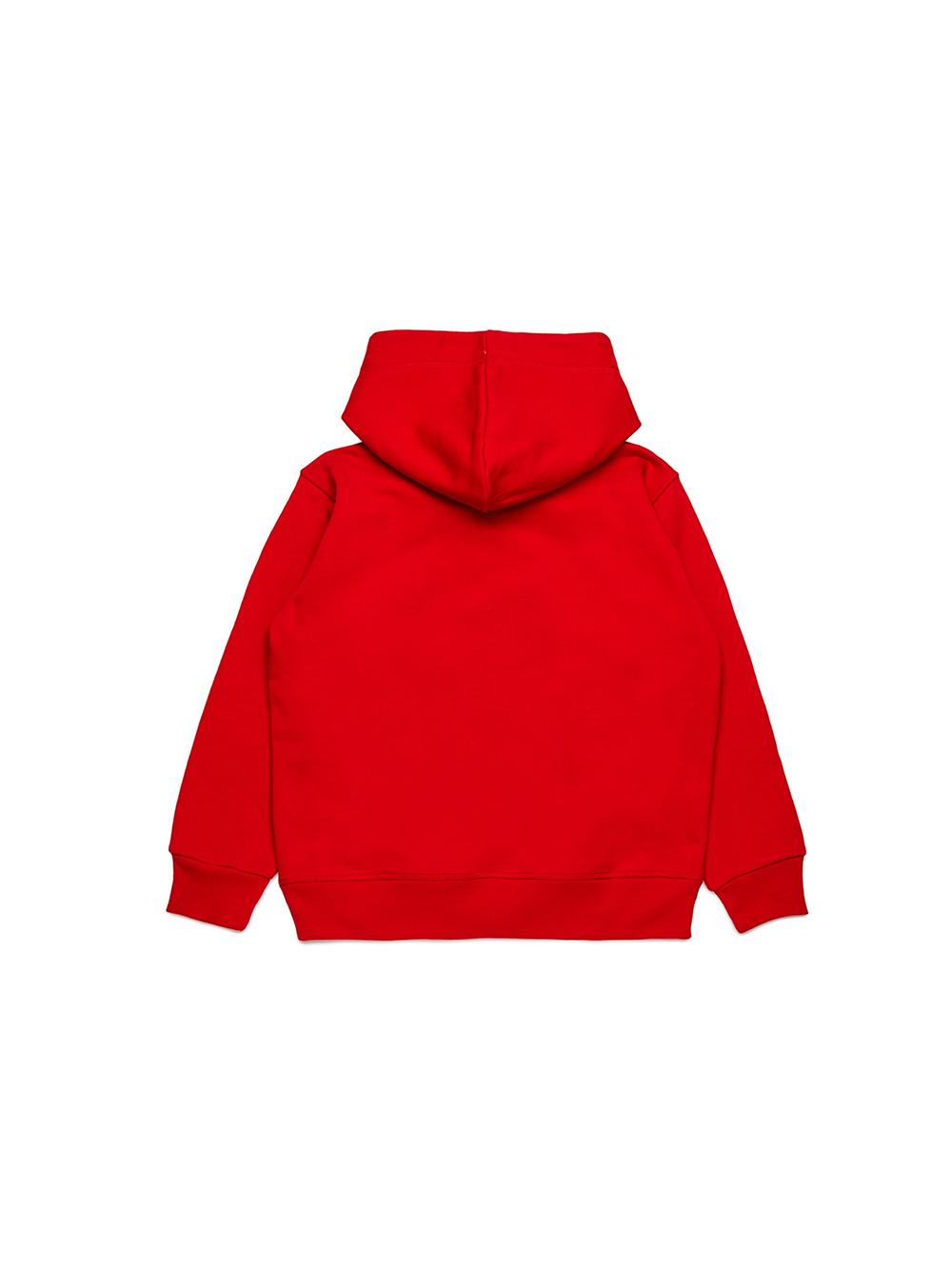Felpa rossa stampa frontale Milano