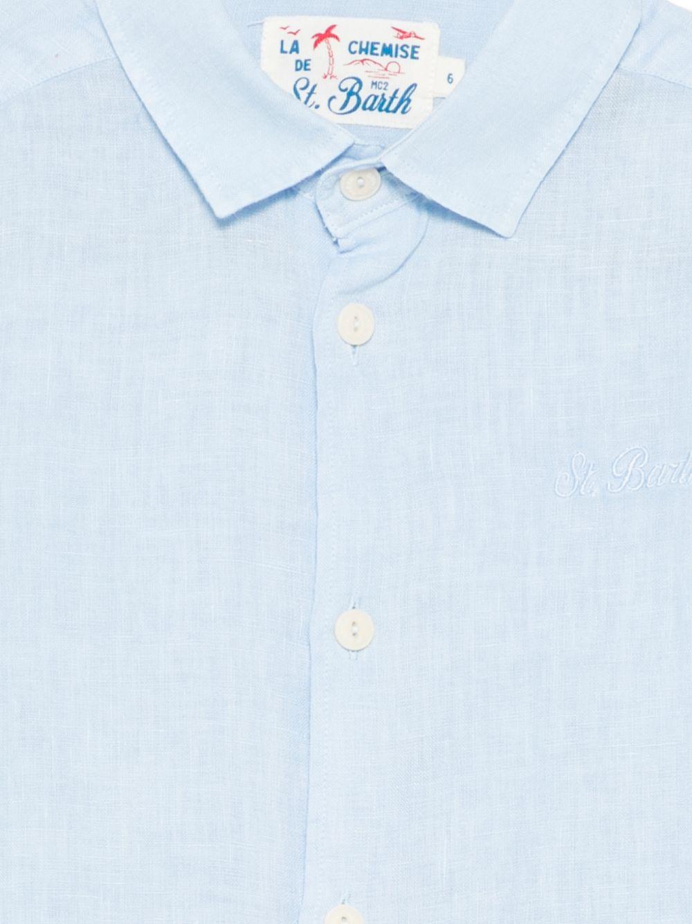 Camicia in cotone colletto classico AGN0001 00555L MC2 SAINT BARTH KIDS 