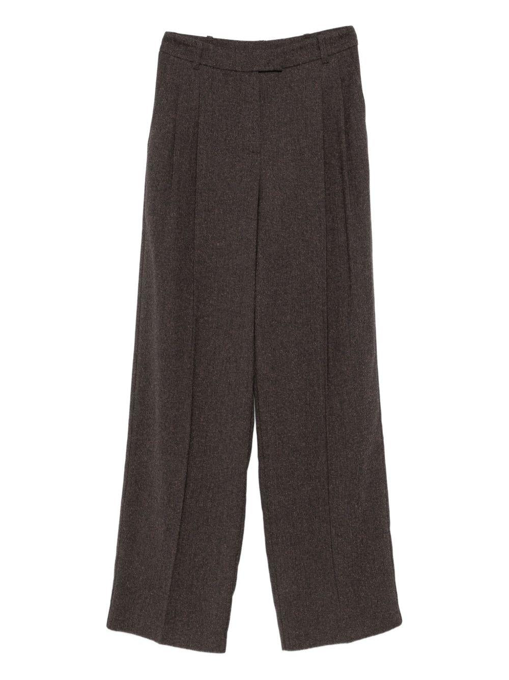 Pantaloni beige a gamba ampia 2P1700A646 FG48 PATRIZIA PEPE 