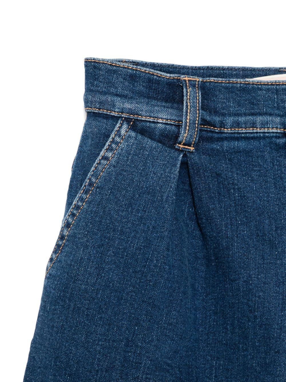 Bermuda denim con pinces