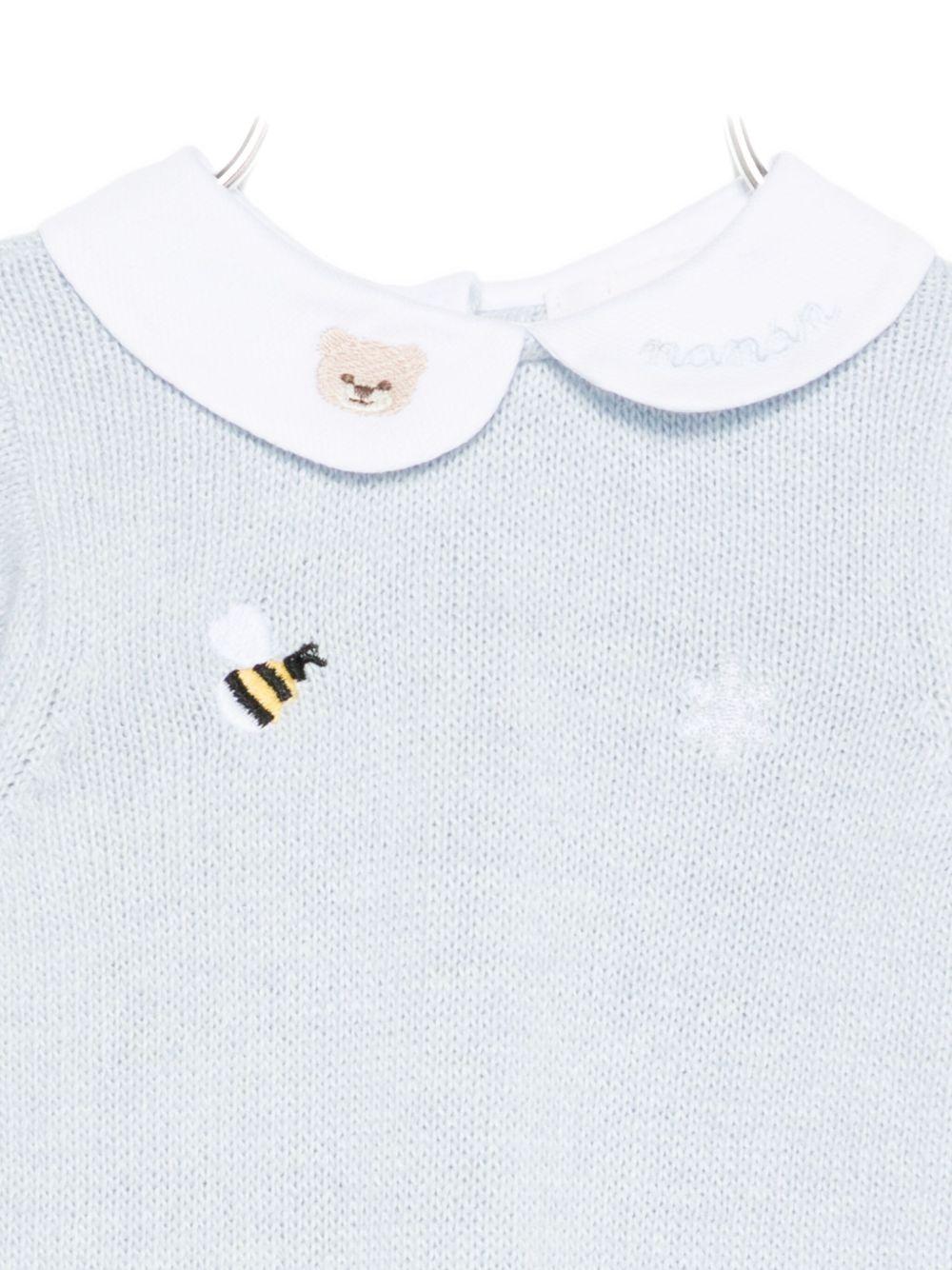 Tutina azzurra con ricamo I250090 AZZURRO NANAN KIDS 