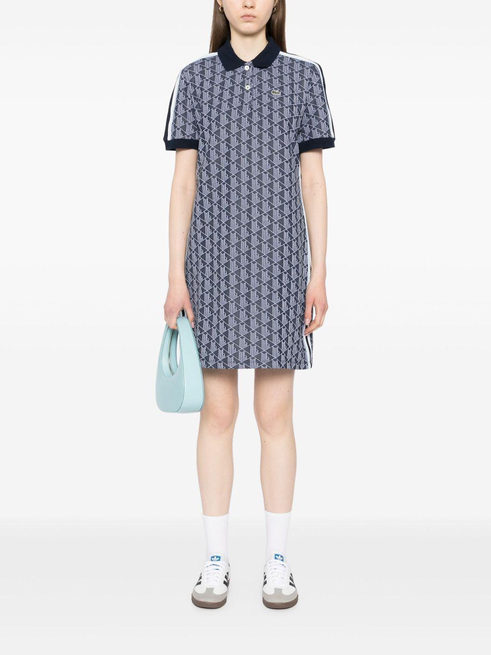 Abito blu logo monogram all-over EF2655 525 LACOSTE 