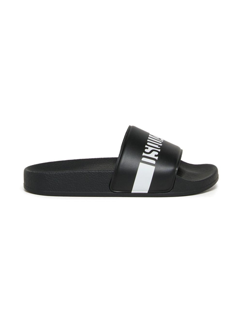 Ciabatte slip-on con logo a righe DQ3383KF025 DQ900 DSQUARED KIDS 