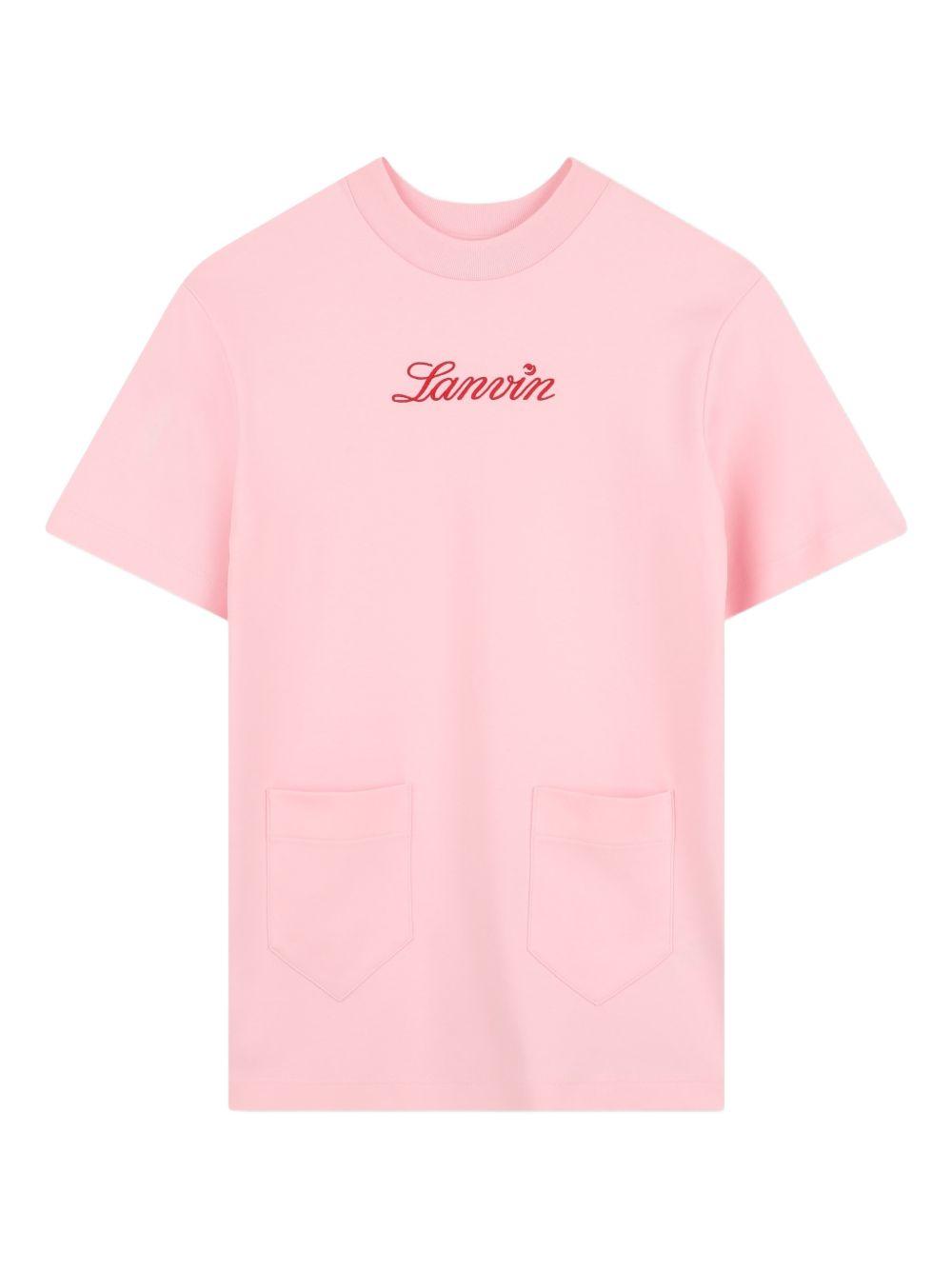 T-shirt con scritta logo N30342 44F LANVIN KIDS 