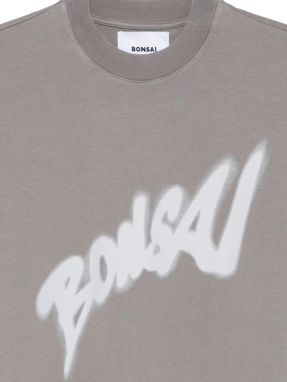 T-shirt oversize con logo spray TS002002 BRUSHEDNICKEL BONSAI 