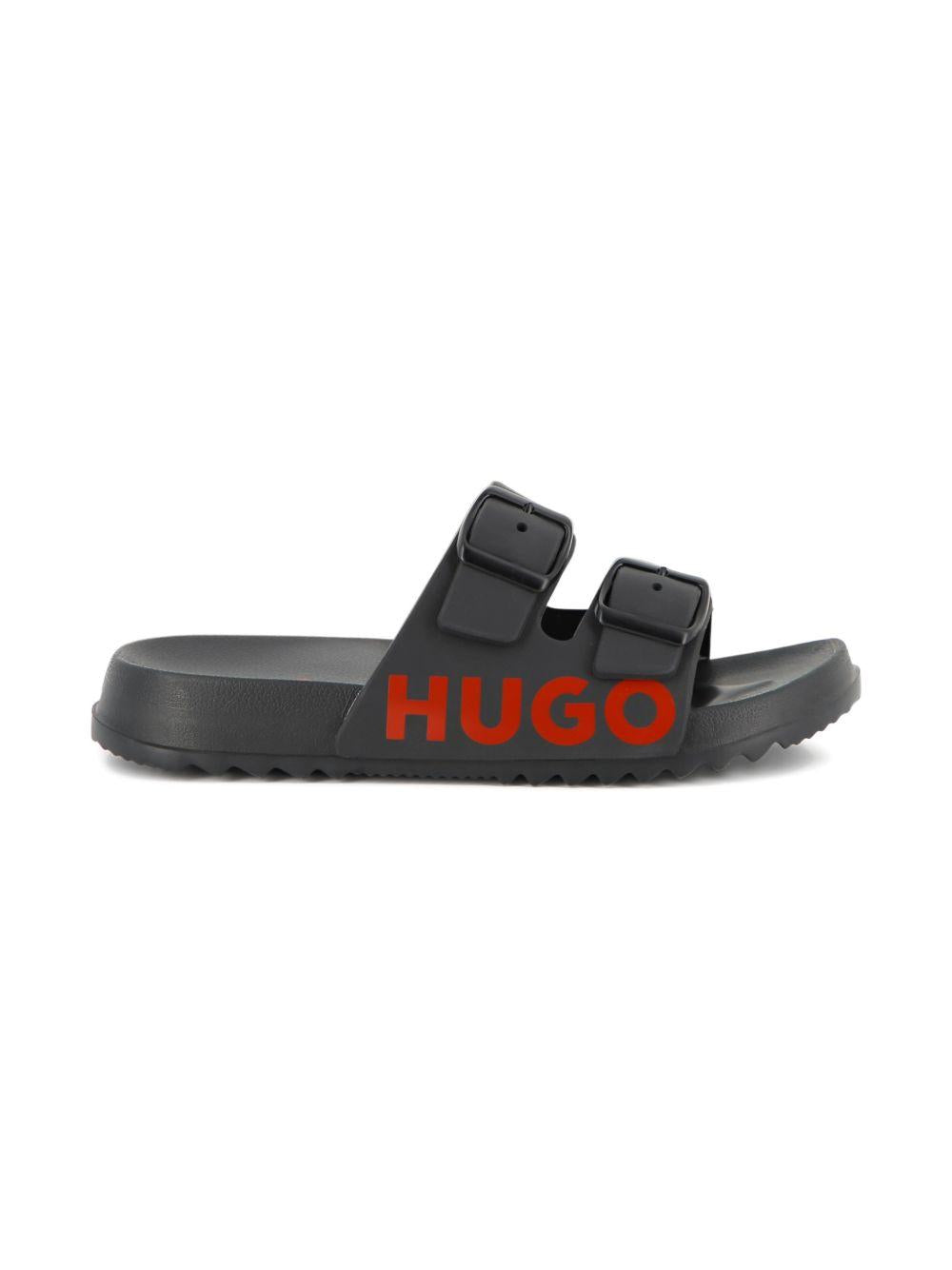 Sandali a fasce con fibbie G01193 09B HUGO KIDS 