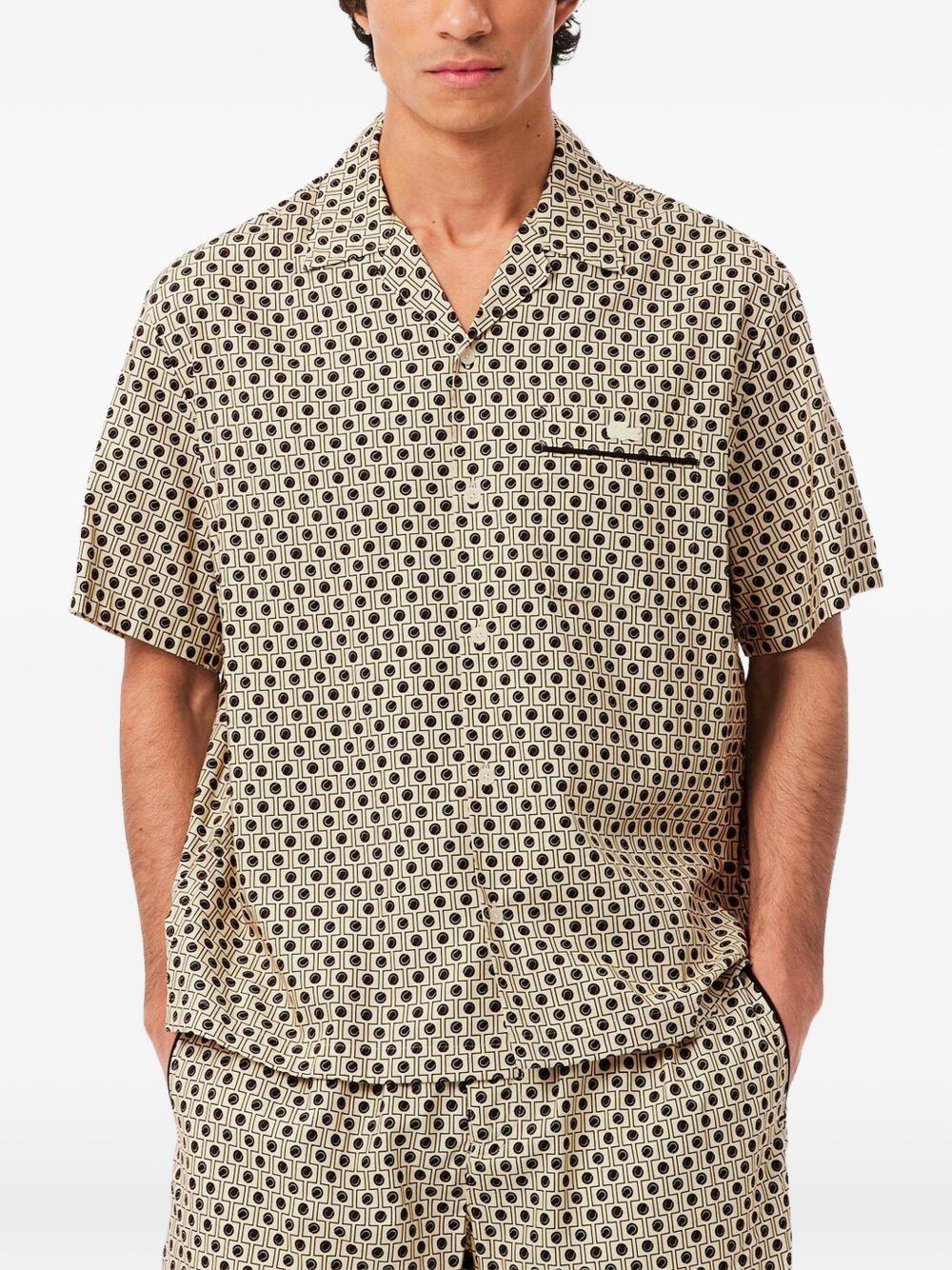 Camicia a maniche corte stampa geometrica CH0712 78I LACOSTE 