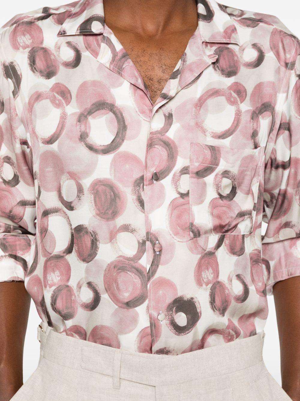 Camicia in viscosa a stampa cerchi ISLANDNS270009 Y1298 TAGLIATORE 