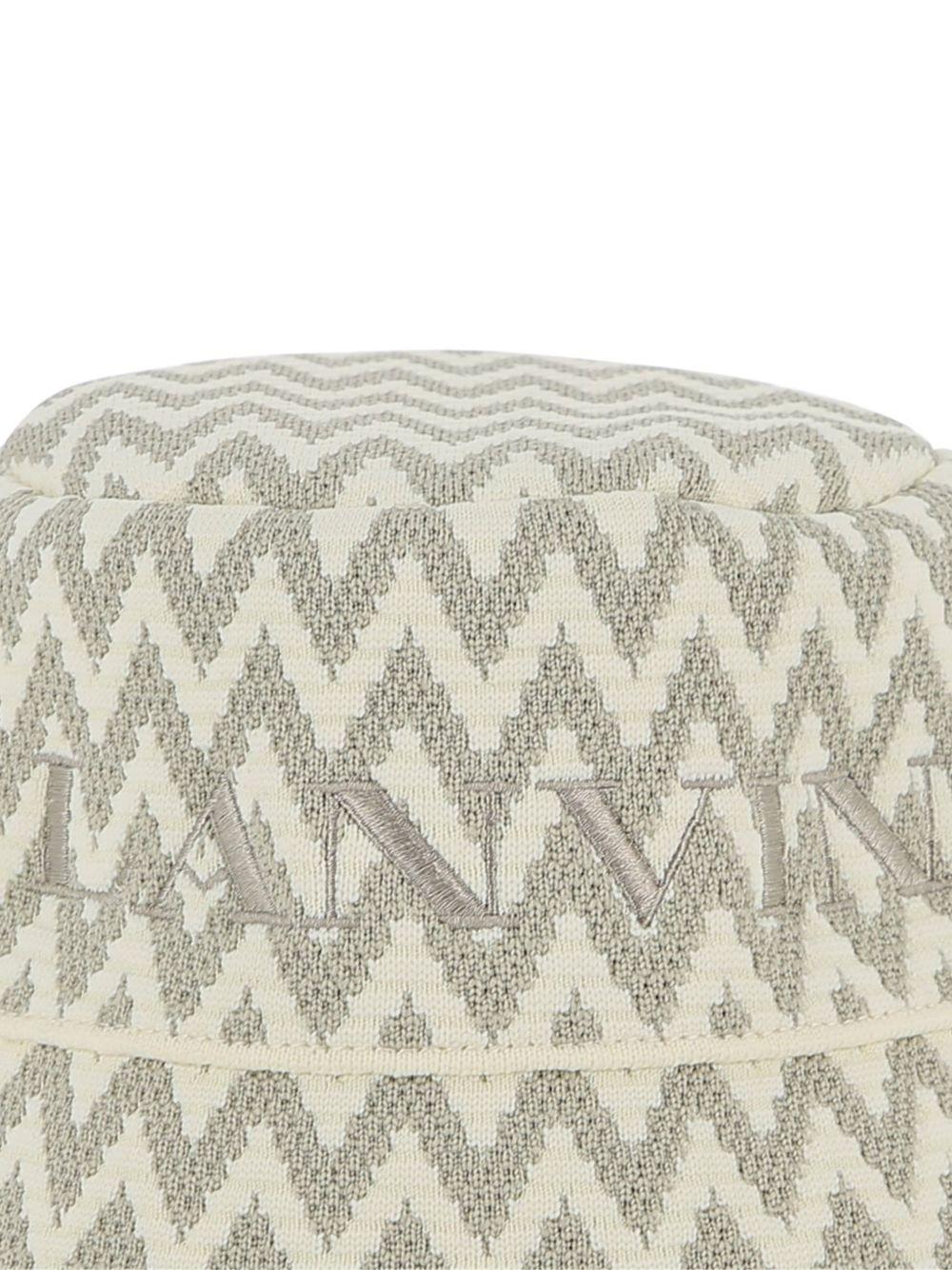 Cappello bucket in cotone a chevron N30356 N52 LANVIN KIDS 