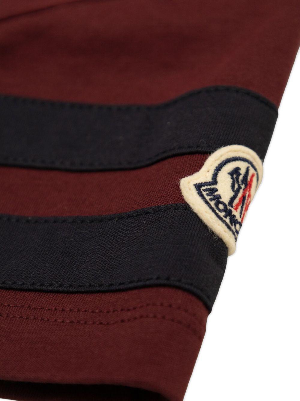 T-shirt Bordeaux con Monogramma Varsity K29548C0000389AFV 468 MONCLER KIDS 